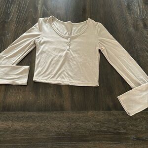 DAZY GIRLS BEIGE CROP TOP SIZE XS